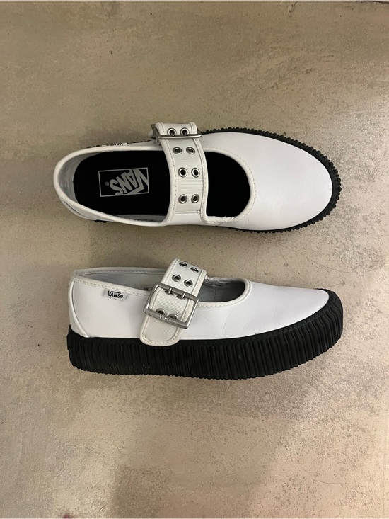 Vans Shoes - Vans Women’s White Mary Jane Creeper Platform Shoe